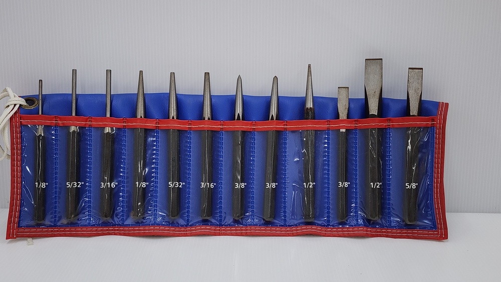 12 pc punch roll pin and chisel set