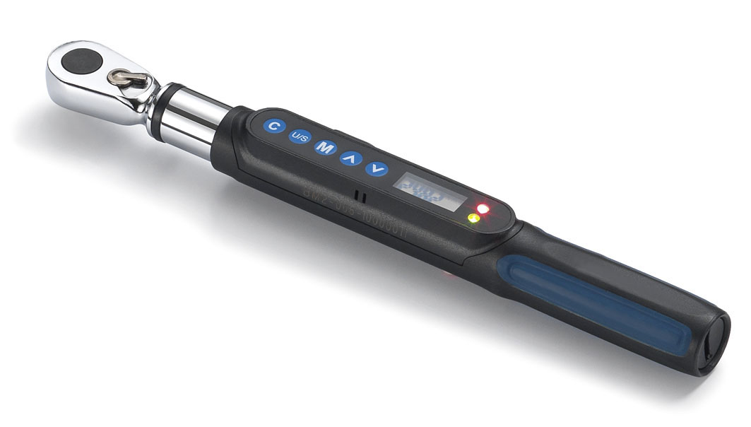 Premium reversible head Mini digital torque wrench with online-calibration port