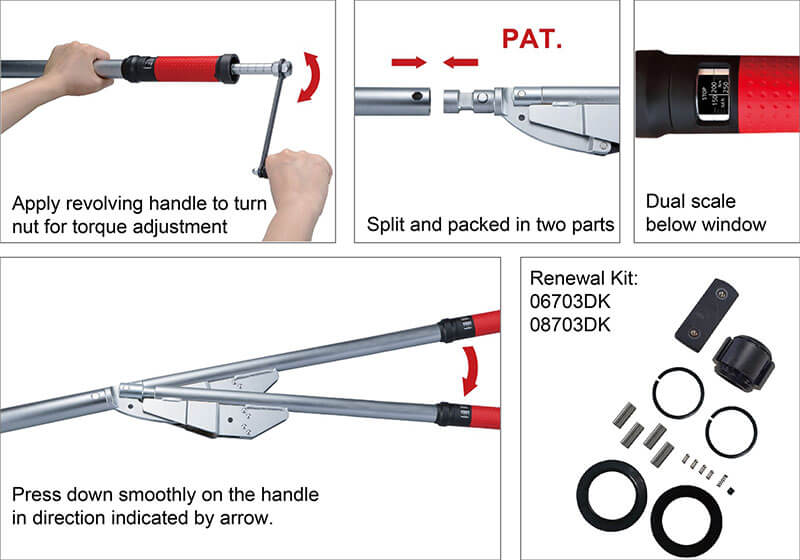 Flex hinge style torque wrench