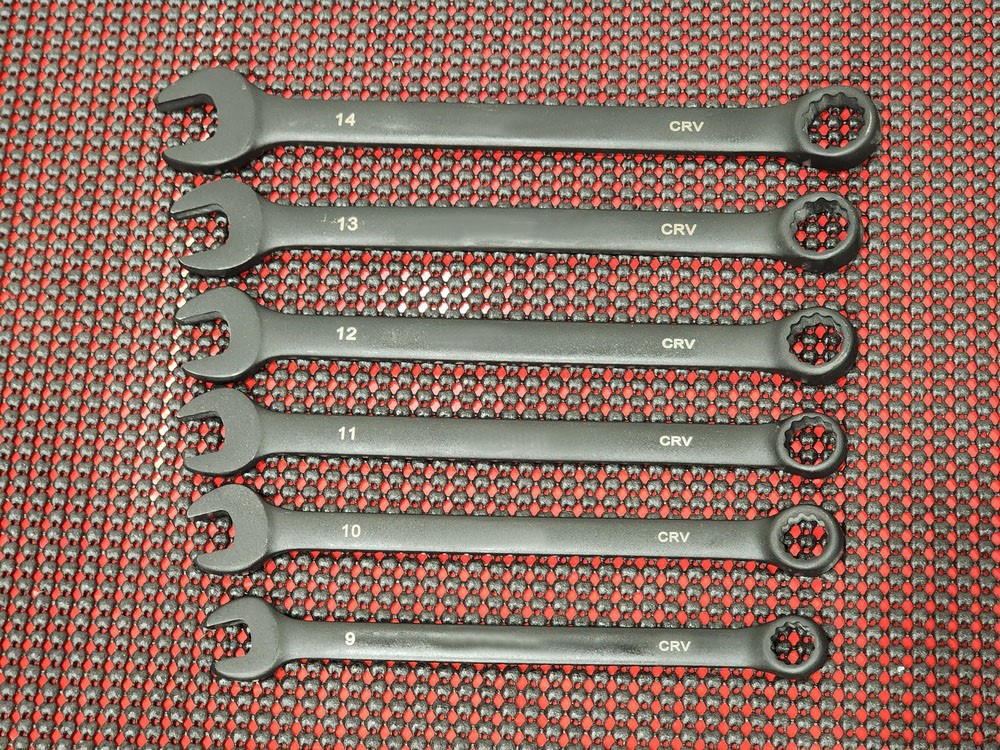 16pc black combination wrench