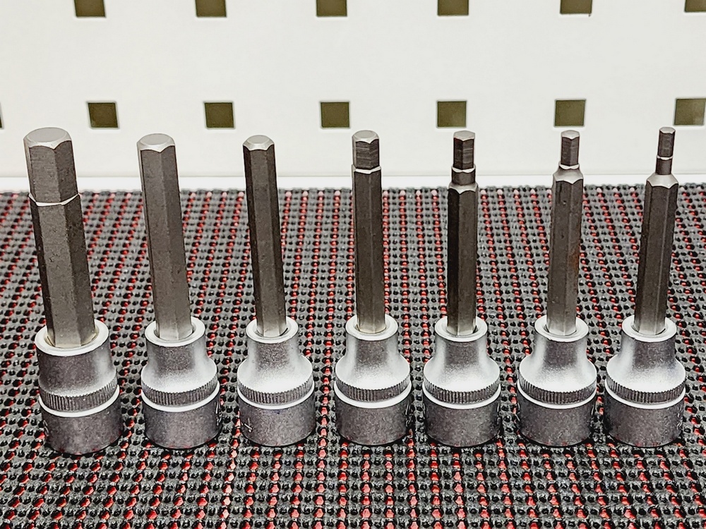 3/8" dr extra long SAE hex bit socket 8pc set