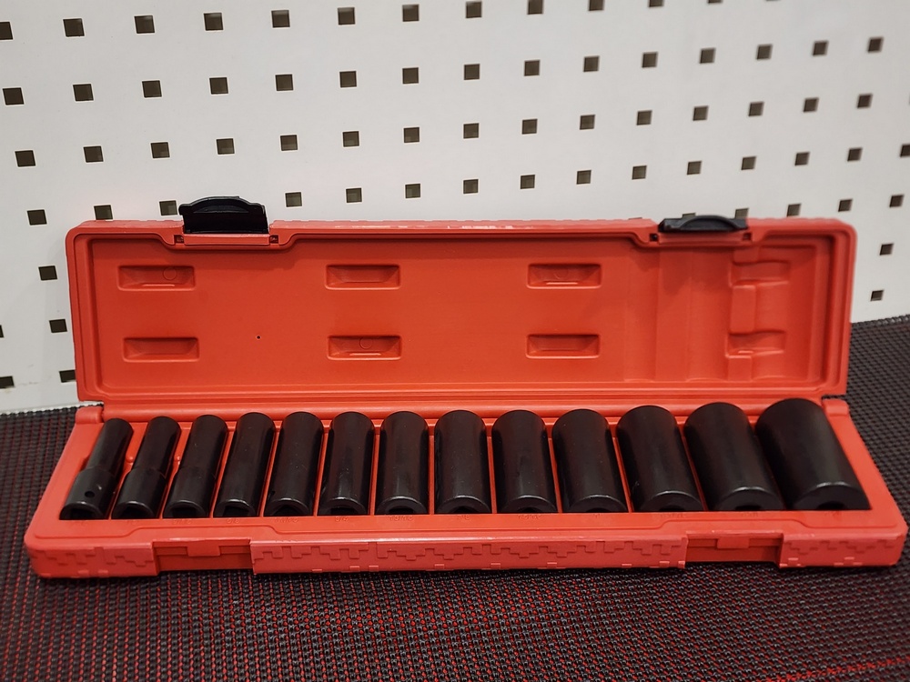 1/2" dr. SAE deep impact socket 13 pc set