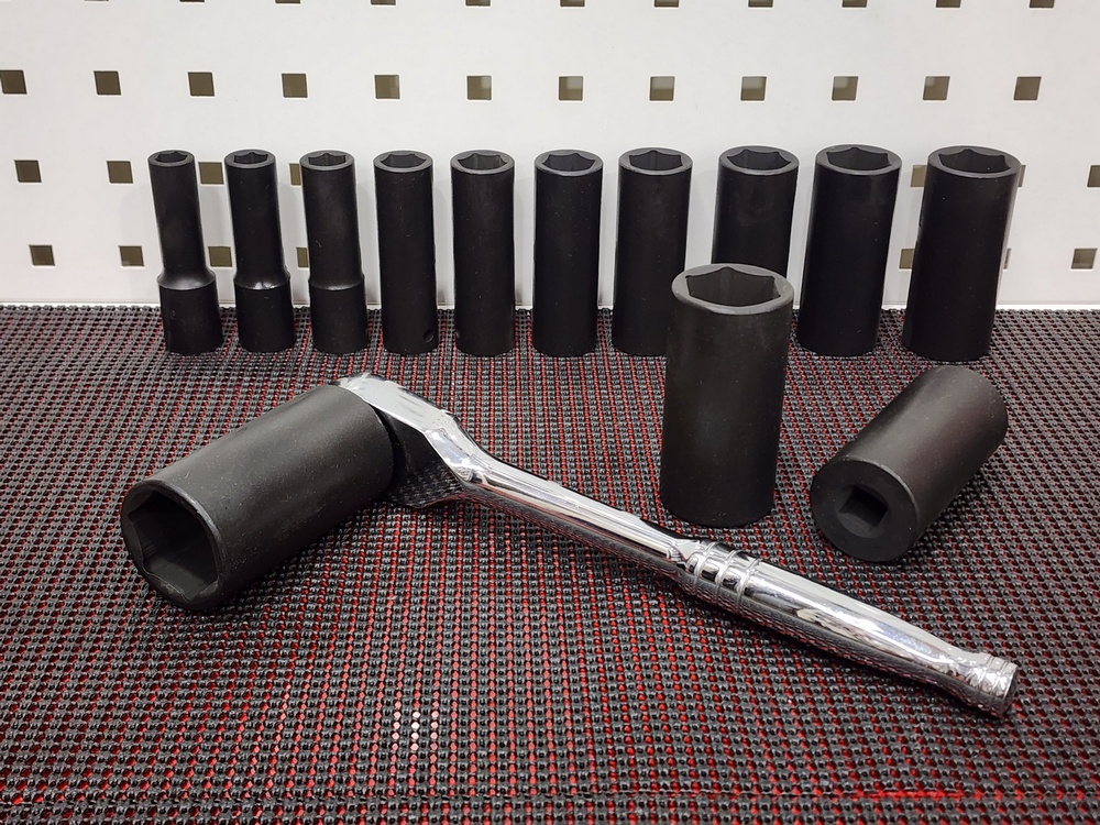 1/2" dr. SAE deep impact socket 13 pc set