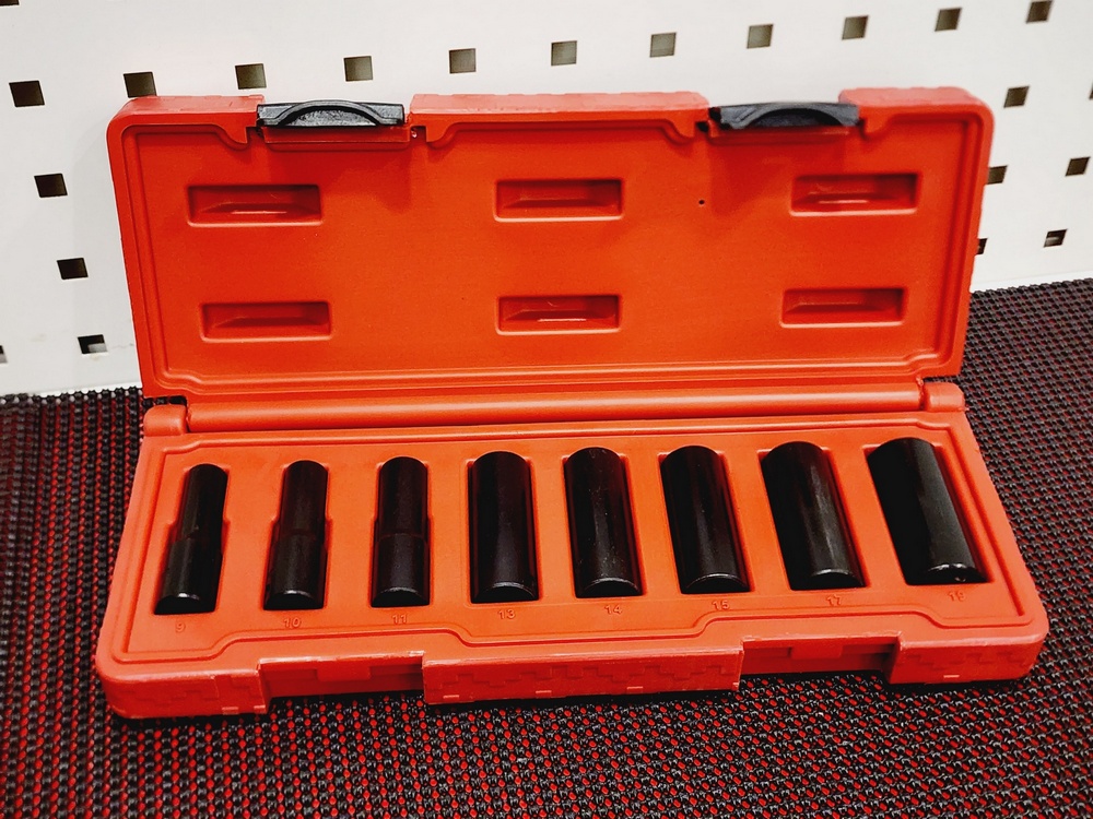 3/8" dr. Metric deep impact socket 8 pc set
