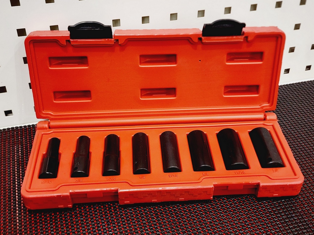 3/8" dr. SAE deep impact socket 8 pc set