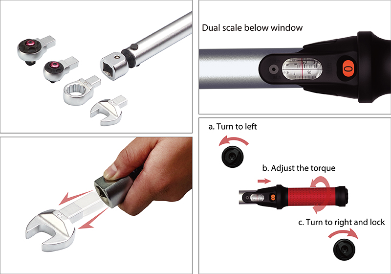 Interchangeable Robust Torque Wrench (rectangular cavity)