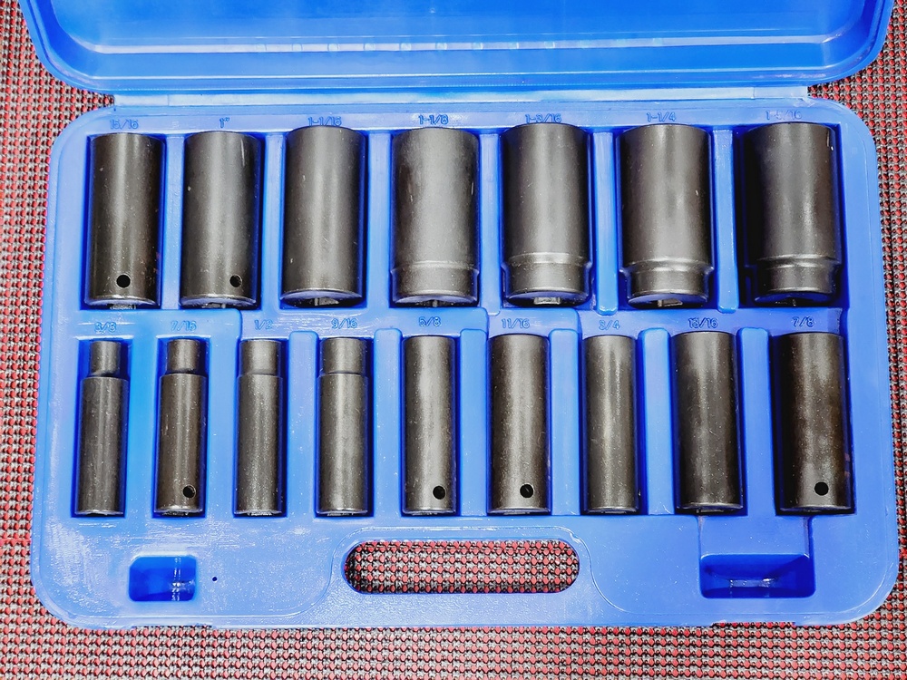 1/2" dr. SAE deep impact socket 17 pc set