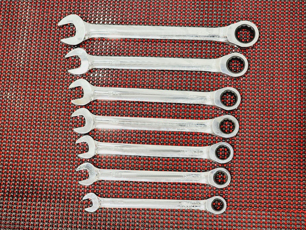 7pc Metric combination ratcheting wrench