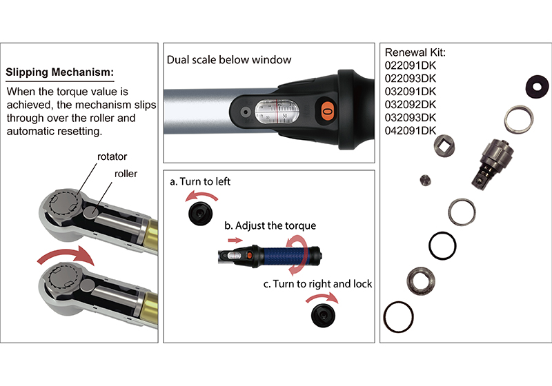 Adjustable Slipping Torque Wrench